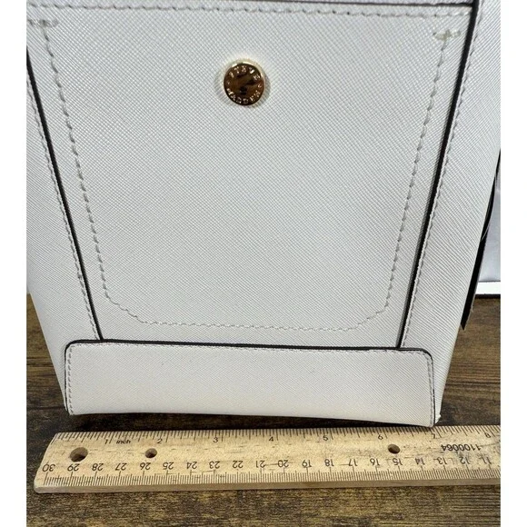 STEVE MADDEN Bellie Bucket White Shoulder Bag/Purse Detachable Strap Scarf - Picture 11 of 16